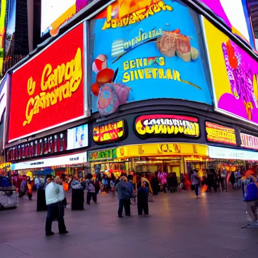 Image similar to a big candyland shop in times square