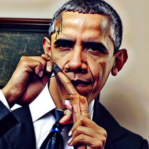 Prompt: obama smoking a blunt