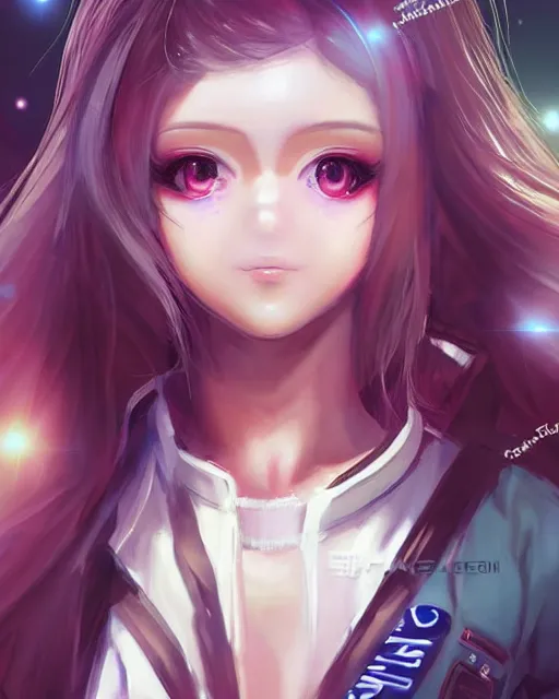 Image similar to portrait anime space cadet girl cute - fine - face, pretty face, realistic shaded perfect face, fine details. anime. realistic shaded lighting by nad 4 r and serafleur and rossdraws giuseppe dangelico pino and michael garmash and rob rey, iamag premiere, aaaa achievement collection, elegant, fabulous, eyes open in wonder