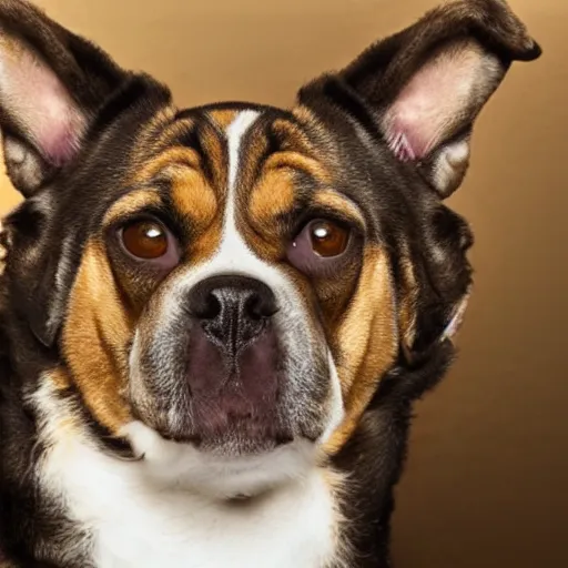 Image similar to a dog with steve harvey's face, studio lighting, steve harvey, 4 k, photorealistic, award winning