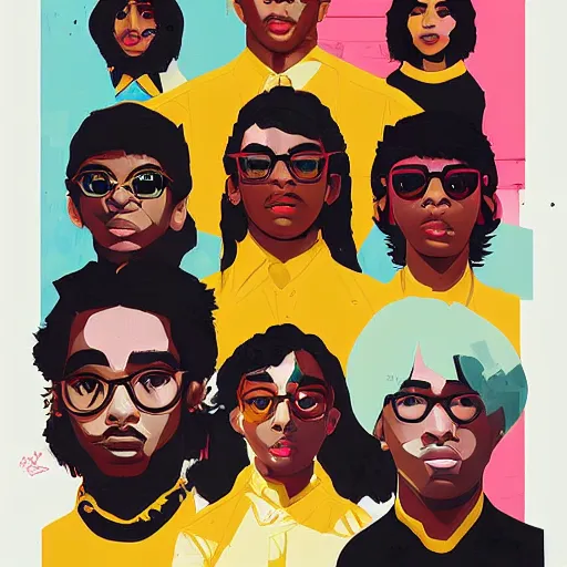 Prompt: The Migos Painting by Sachin Teng, asymmetrical, Organic Painting , Matte Painting, geometric shapes, hard edges, graffiti, street art,:2 by Sachin Teng:4