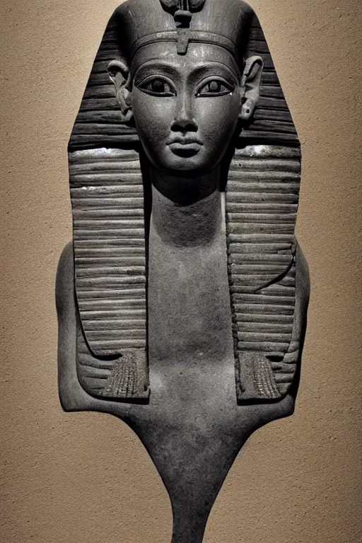 Prompt: a highly detailed beautiful portrait of a egyptian god sculpted by philippe faraut.