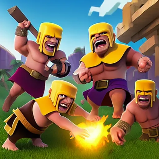 Prompt: clash of clans th 1 5 concept art