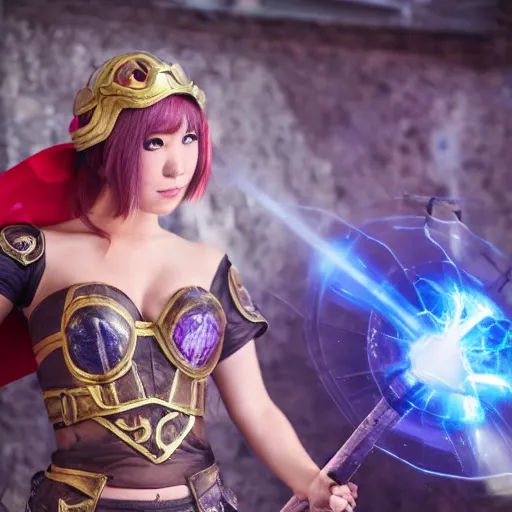 Prompt: league of legends champions in real life realistic, live action, extremely detailed,