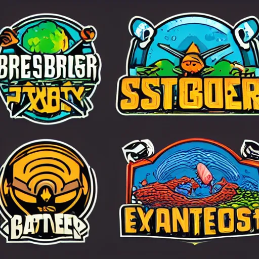 Image similar to in the style of max prentis and deathburger and laurie greasley a vector e-sports sticker logo of a ecosystem in a bottle, highly detailed, colourful, 8k wallpaper