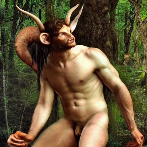 Image similar to satyr in forest