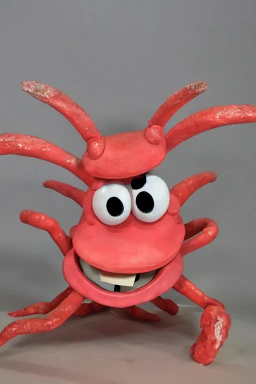 Image similar to mr eugene krabs the anthropomorphic krab from bikini bottom, marble sculpture