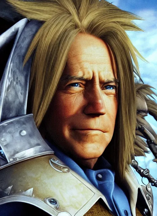 Image similar to a full portrait photo of biden in final fantasy ix style, f / 2 2, 3 5 mm, 2 7 0 0 k, lighting, perfect faces, award winning photography.