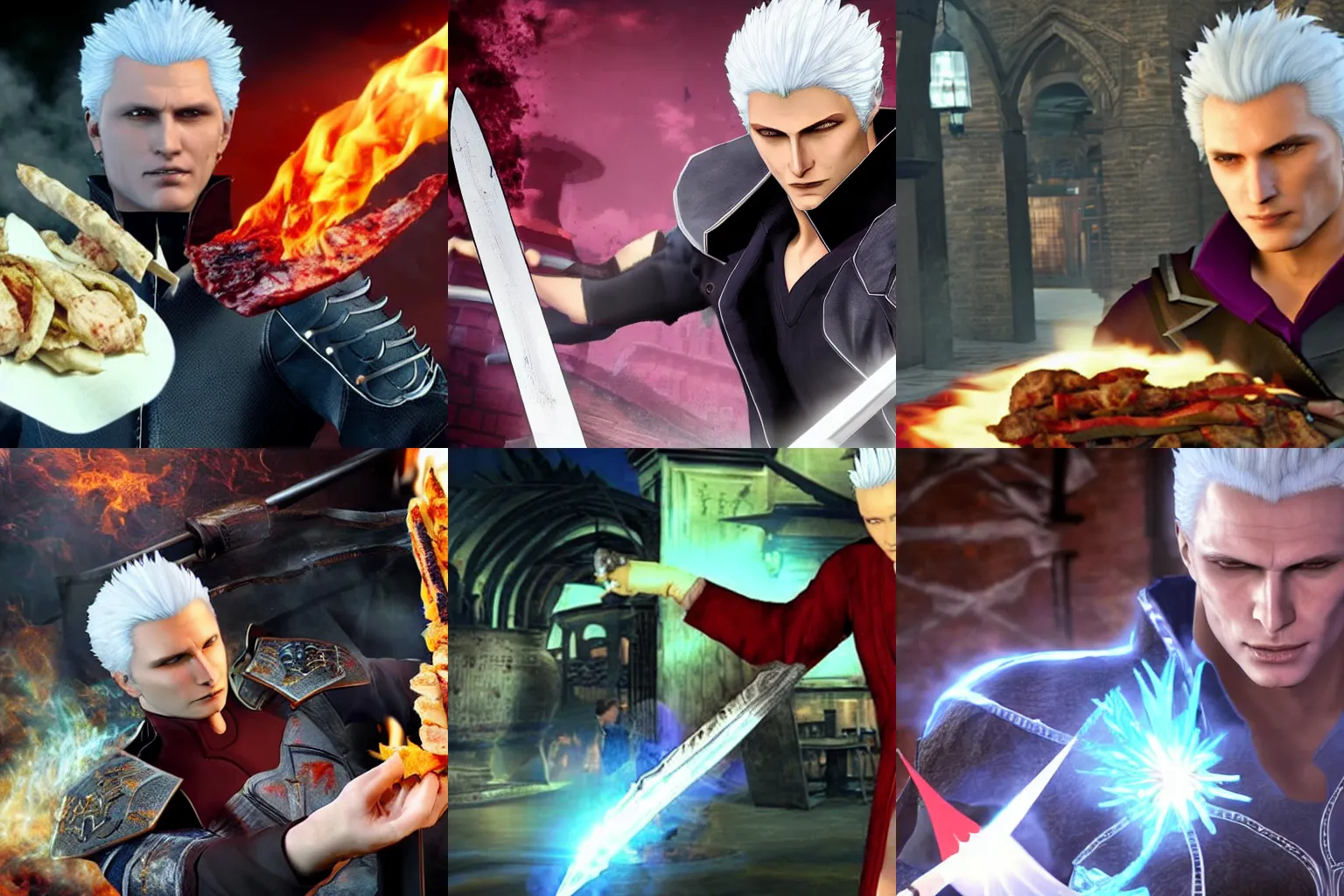 vergil (devil may cry and 1 more) drawn by teoft