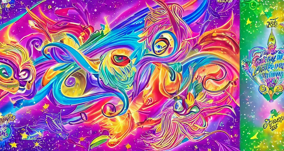 Image similar to the two complementary forces that make up all aspects and phenomena of life, by Lisa Frank,