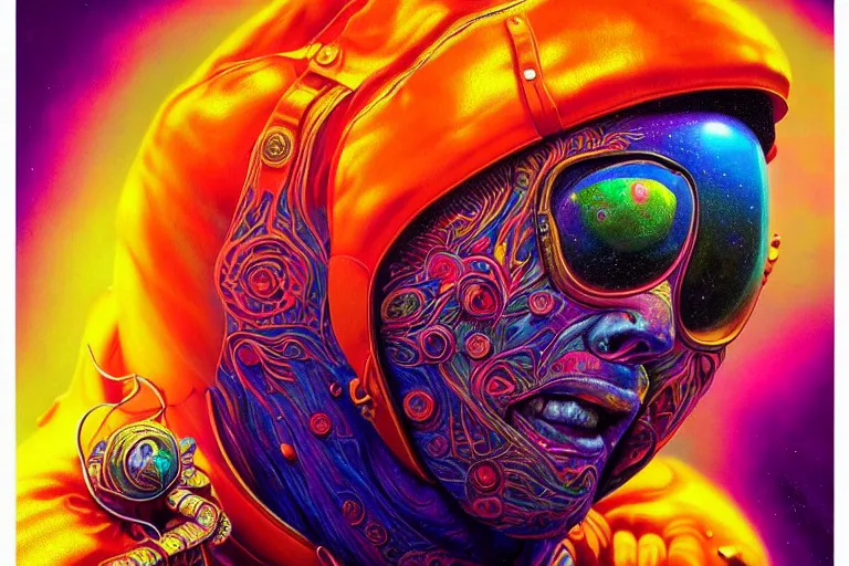 Image similar to An extremely psychedelic experience, colorful, surreal, dramatic lighting, cosmonaut, LSD, face, detailed, intricate, elegant, highly detailed, digital painting, artstation, concept art, smooth, sharp focus, hyper detailed golden ratio illustration, rich deep colors. masterpiec, Beksinski paintin, art by Sam Spratt, San Mumford, Artem Demura and Alphonse Mucha