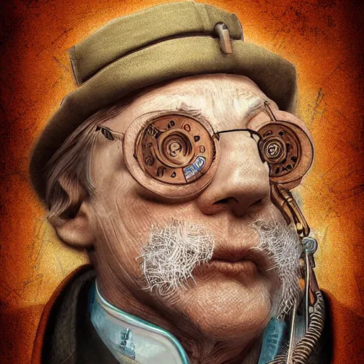 Prompt: portrait of a respected doctor, digital art, realistic, steampunk