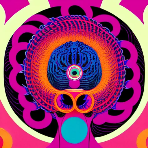 Prompt: album cover design design depicting medusa on lsd, by jonathan zawada, pi - slices, and tristan eaton, digital art