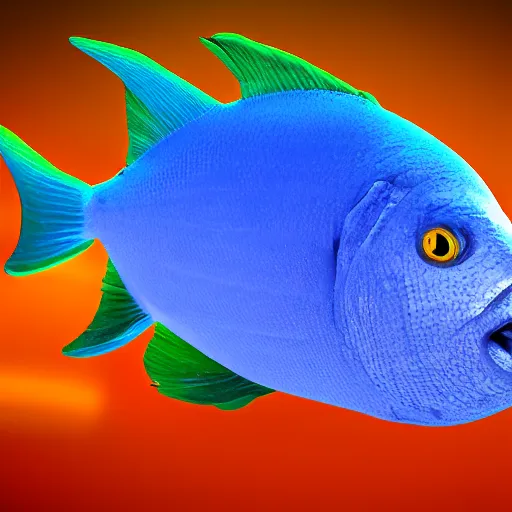 Prompt: farting fish, 4k realistic photo