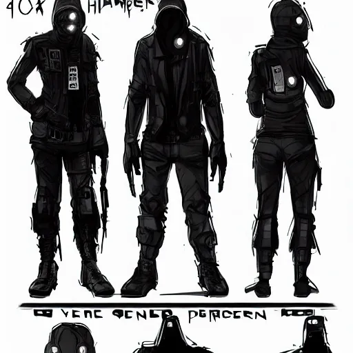 cyberpunk character concept art