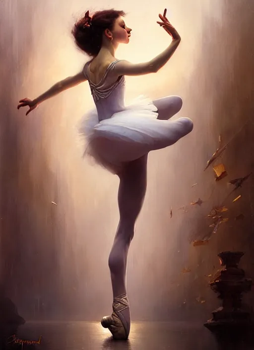 Image similar to prima ballerina by bayard wu, anna podedworna, gaston bussiere, greg rutkowski