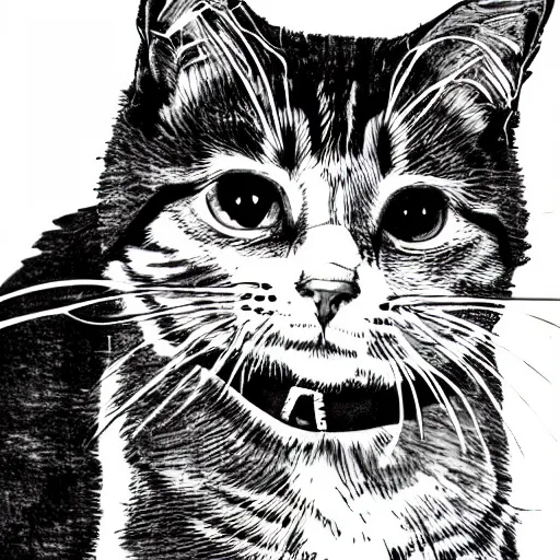 Image similar to comic styled cat, portrait