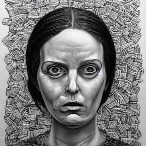 Prompt: woman portrait, art by phlegm