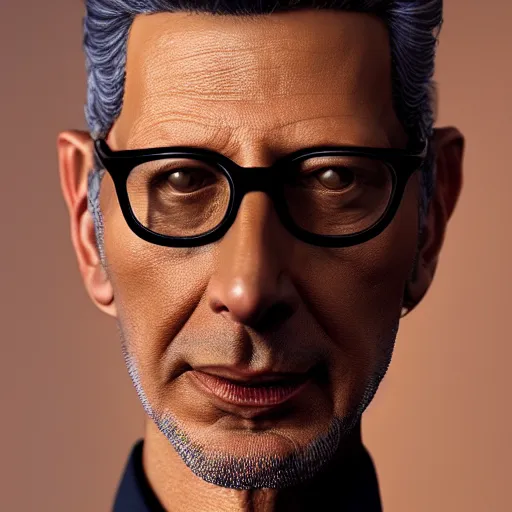 Image similar to !! hyperrealistic image!! of jeff goldblum, by istvan sandorfi & xiang duan, perfect facial symmetry, dim volumetric cinematic lighting, 8 k octane comprehensive render, extreme hyper - detailed attributes & atmosphere, intricate, impossibly lifelike composition, masterpiece, artstation, stunning,