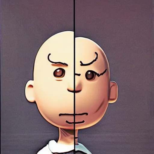 Prompt: ultra realist soft painting portrait of Charlie Brown in Akira, symmetry accurate features, very intricate details, volumetric lighting, by Katsuhiro Otomo