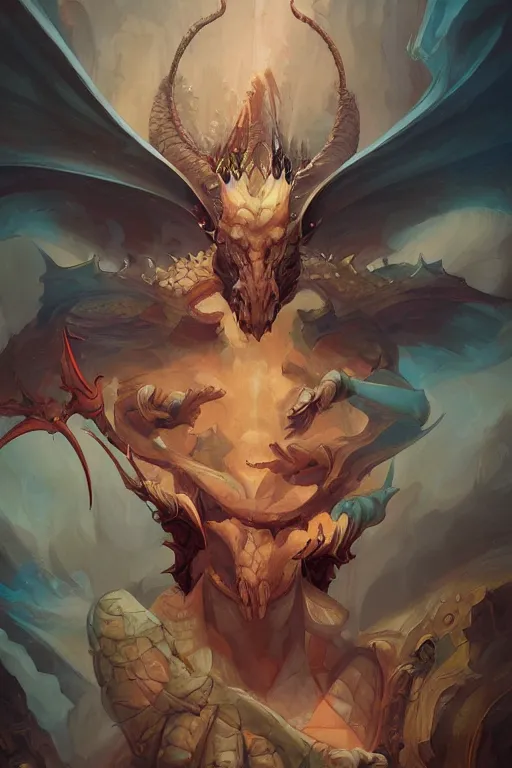Image similar to portrait of a dragon, stylized illustration by peter mohrbacher, moebius, juan gimenez, colorful comics style,