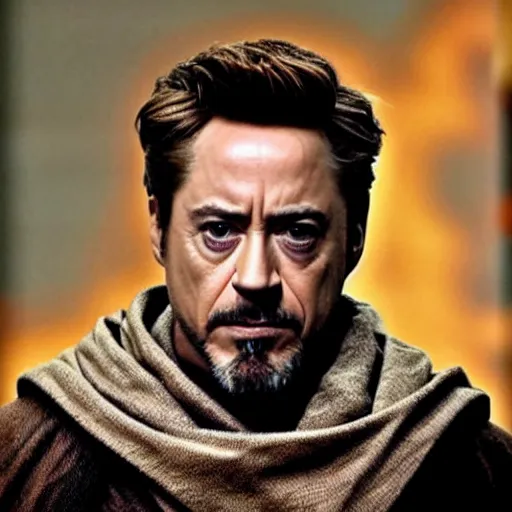 Image similar to robert downey jr as obi wan kenobi