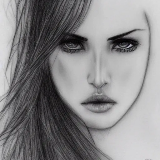 Pencil Sketch Of Girl Face