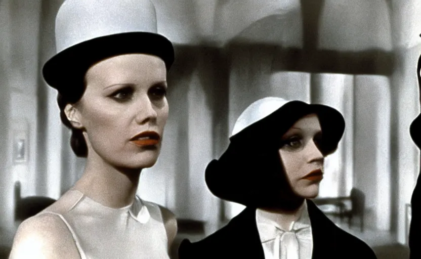 Image similar to a still from the conformist ( 1 9 7 0 ), sharp, very detailed, great quality,