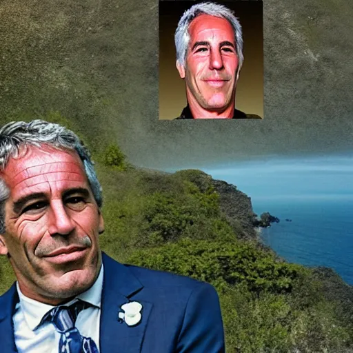 Prompt: jeffrey epstein, island