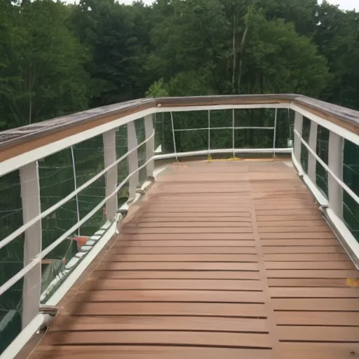 Prompt: blog photo of cable railing on deck