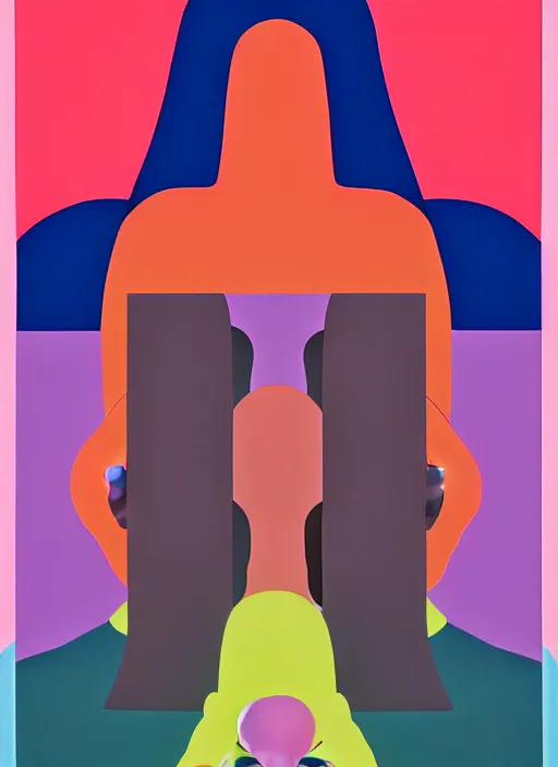 Image similar to multilayered men by shusei nagaoka, kaws, david rudnick, pastell colours, airbrush on canvas, cell shaded, 8 k