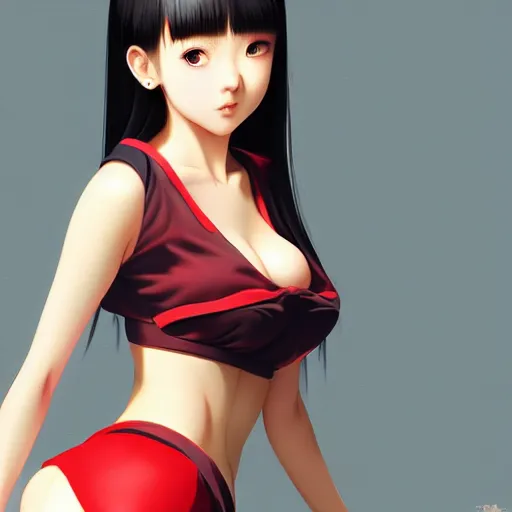 Image similar to a beautiful young kayo shibuya alluring gravure model, by akira toriyama and wlop and ilya kuvshinov and artgerm and, aesthetic, gorgeous, stunning, alluring, attractive, artstation, deviantart, pinterest, digital art