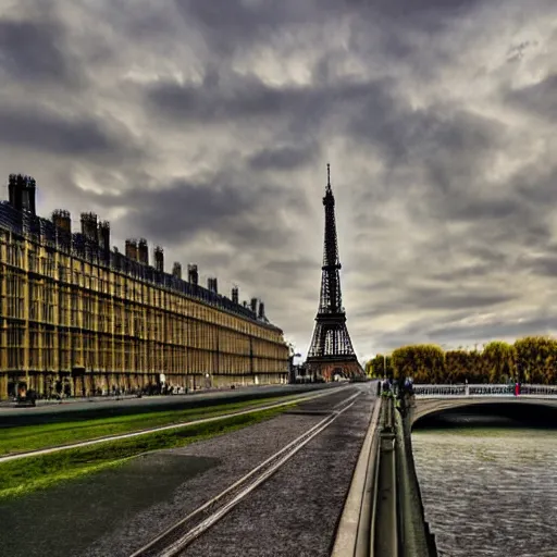 Prompt: big ben shaped eiffel tower, photo