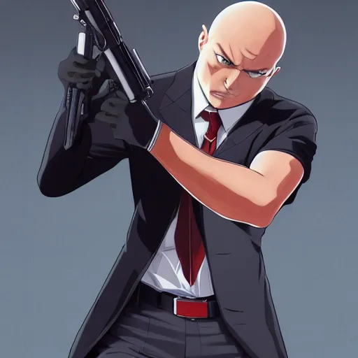 Prompt: portrait of agent 4 7 cleaning his gun, anime fantasy illustration by tomoyuki yamasaki, kyoto studio, madhouse, ufotable, trending on artstation