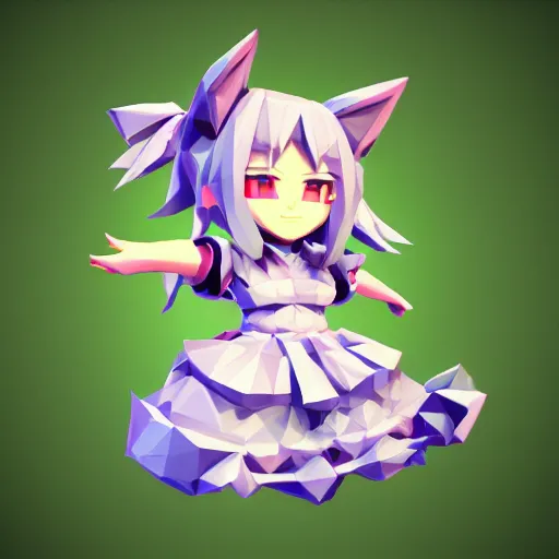 Prompt: ultra low poly modelling, clean graphics, isometric view, 1 6 bit colors, from touhou, made in rpg maker, fat chibi grey cat, volumetric lighting, fantasy, intricate, hyper realistic, by blizzard, warcraft 3, backlit