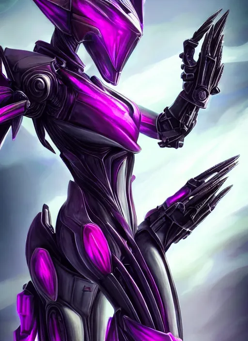 Image similar to cinematic, hyperdetailed elegant beautiful stunning giant anthropomorphic mecha hot female dragon goddess, sharp spines, sharp metal ears, smooth purple eyes, smooth fuschia skin, silver armor, nebula size, space, epic proportions, epic scale, macro giantess, warframe, destiny, furry, dragon art, goddess art, giantess art, furaffinity, octane