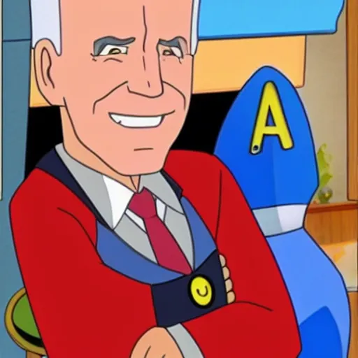 Prompt: cartoon joe biden as ash ketchum, pokemon cartoon tv show