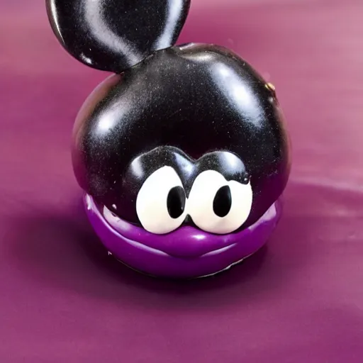 Prompt: an cute disney aubergine is in love