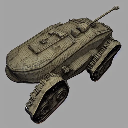 Image similar to detailed 3d model concept art for a tank made of human flesh in a body horror style