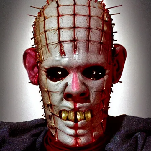 Image similar to pinhead from hellraiser, as a korean