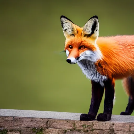 Prompt: a very large fox, 8 k, 8 5 mm f 1. 8