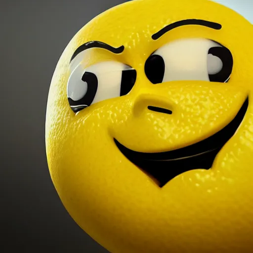 Prompt: lemon emoji face raising one eyebrow, dslr, 8 k, octane beautifully detailed render, cold lighting, cinematic lighting, detailed photo, masterpiece, volumetric lighting, ultra realistic, highly detailed, high quality, lossless, photorealistic