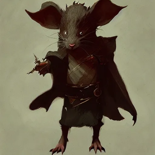 Image similar to a wizard rat, by greg rutkowski, digital art, realistic painting, dnd, character design, trending on artstation