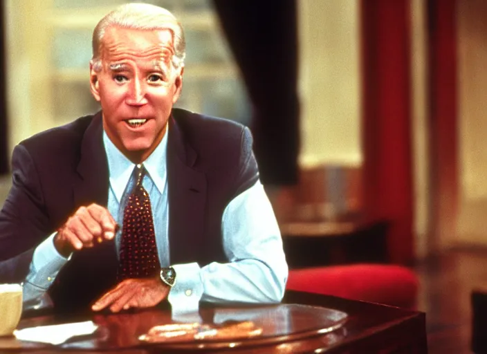 Image similar to film still of joe biden in the tv show friends