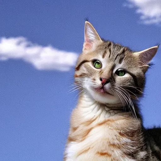 Prompt: cat - shaped cloud