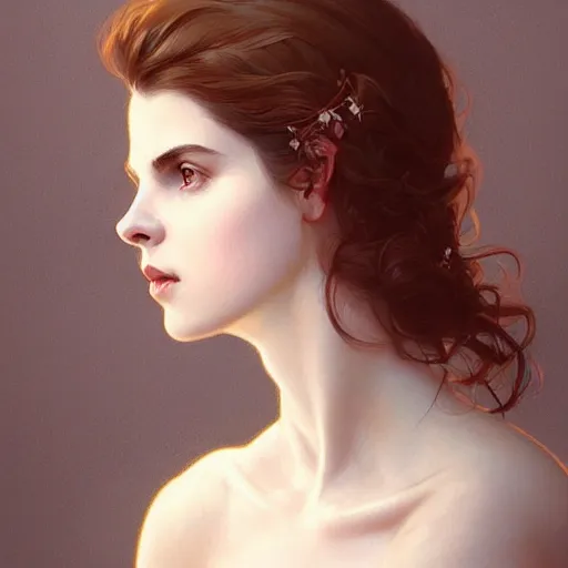 Image similar to beautiful natural Lucy Boynton, intricate, elegant, highly detailed, digital painting, artstation, concept art, smooth, sharp focus, illustration, art by artgerm and greg rutkowski and alphonse mucha and loish and WLOP
