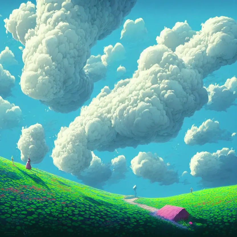 Prompt: white sea cloud, summer morning, very coherent and colorful high contrast, art by! gediminas pranckevicius! geof darrow, pastel color, volumetric lighting, cinematic, floralpunk screen printing woodblock, dark shadows, hard lighting, stippling art