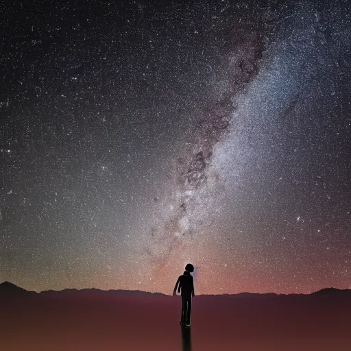 Image similar to standing at the edge of the universe