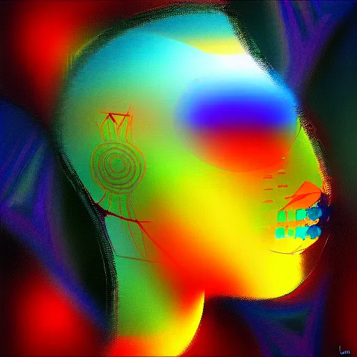 Image similar to a abstract painting of artificial intelligence, digital art,