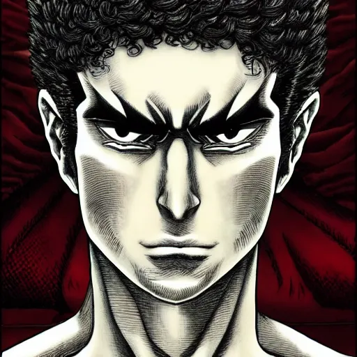 Image similar to a portrait of man by kentaro miura